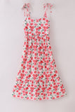 Pink floral print mom dress - Aaria Tees Aaria Tees