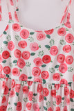 Pink floral print mom dress - Aaria Tees Aaria Tees