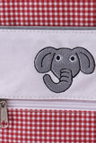 Red Alabama embroidery gingham backpack - Aaria Tees Aaria Tees