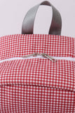 Red Alabama embroidery gingham backpack - Aaria Tees Aaria Tees