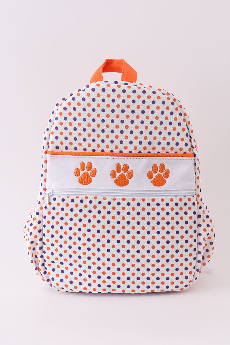 Clemson university embroidery boy backpack - Aaria Tees