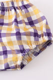 Purple gold LSU applique bloomer set - Aaria Tees Aaria Tees
