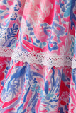 Tropical Sunset Waves mom tiered dress - Aaria Tees Aaria Tees