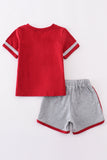 Maroon Alabama GAME DAY glitter shorts set - Aaria Tees Aaria Tees