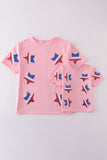 Pink star sequin mom&me top - Aaria Tees Aaria Tees