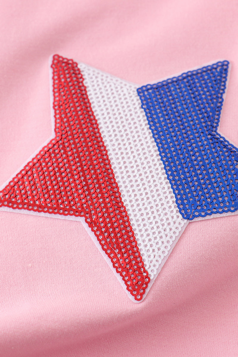 Pink star sequin mom&me top - Aaria Tees Aaria Tees