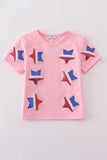 Pink star sequin mom&me top - Aaria Tees Aaria Tees
