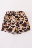 Brown camouflage print dad&me shorts - Aaria Tees Aaria Tees
