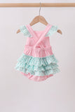 Pink Strawberry Applique Knit Bubble - Aaria Tees Aaria Tees