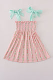 Pink floral smocked mom&me dress - Aaria Tees Aaria Tees