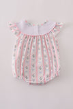Pink Bow Embroidered Bow Bubble Aaria Tees