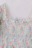 Floral print smocked mom dress - Aaria Tees Aaria Tees