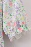 Floral print smocked mom dress - Aaria Tees Aaria Tees