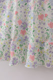 Floral print smocked mom dress - Aaria Tees Aaria Tees