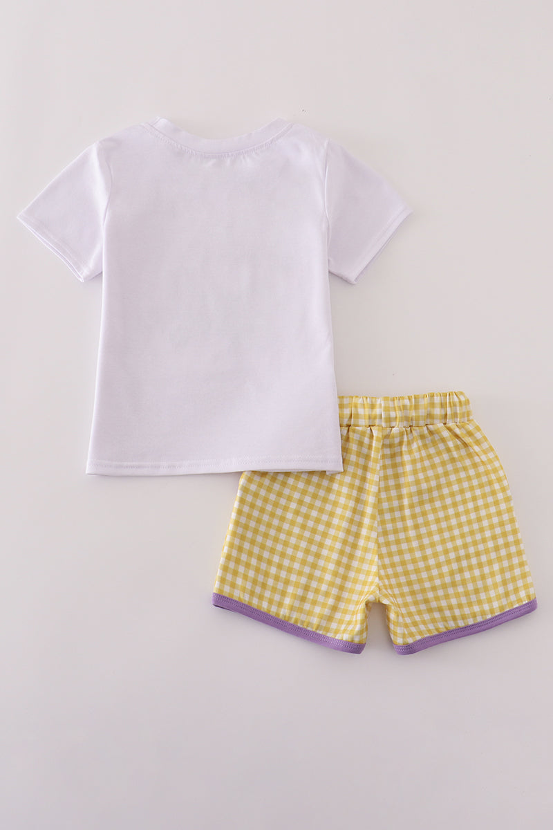 Purple gold LSU geaux tiger sequin set - Aaria Tees Aaria Tees
