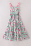 Green dream garden tiered mom dress - Aaria Tees Aaria Tees