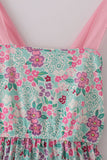 Green dream garden tiered mom dress - Aaria Tees Aaria Tees