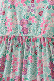 Green dream garden tiered mom dress - Aaria Tees Aaria Tees