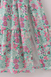 Green dream garden tiered mom dress - Aaria Tees Aaria Tees