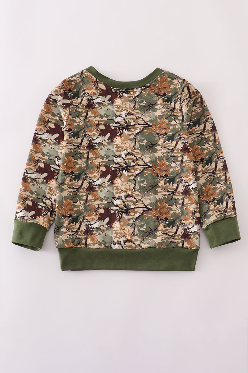 Camo leave dad&me sweatshirt - Aaria Tees Aaria Tees
