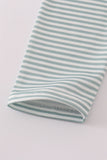 Sage stripe football french knot pants set - Aaria Tees Aaria Tees