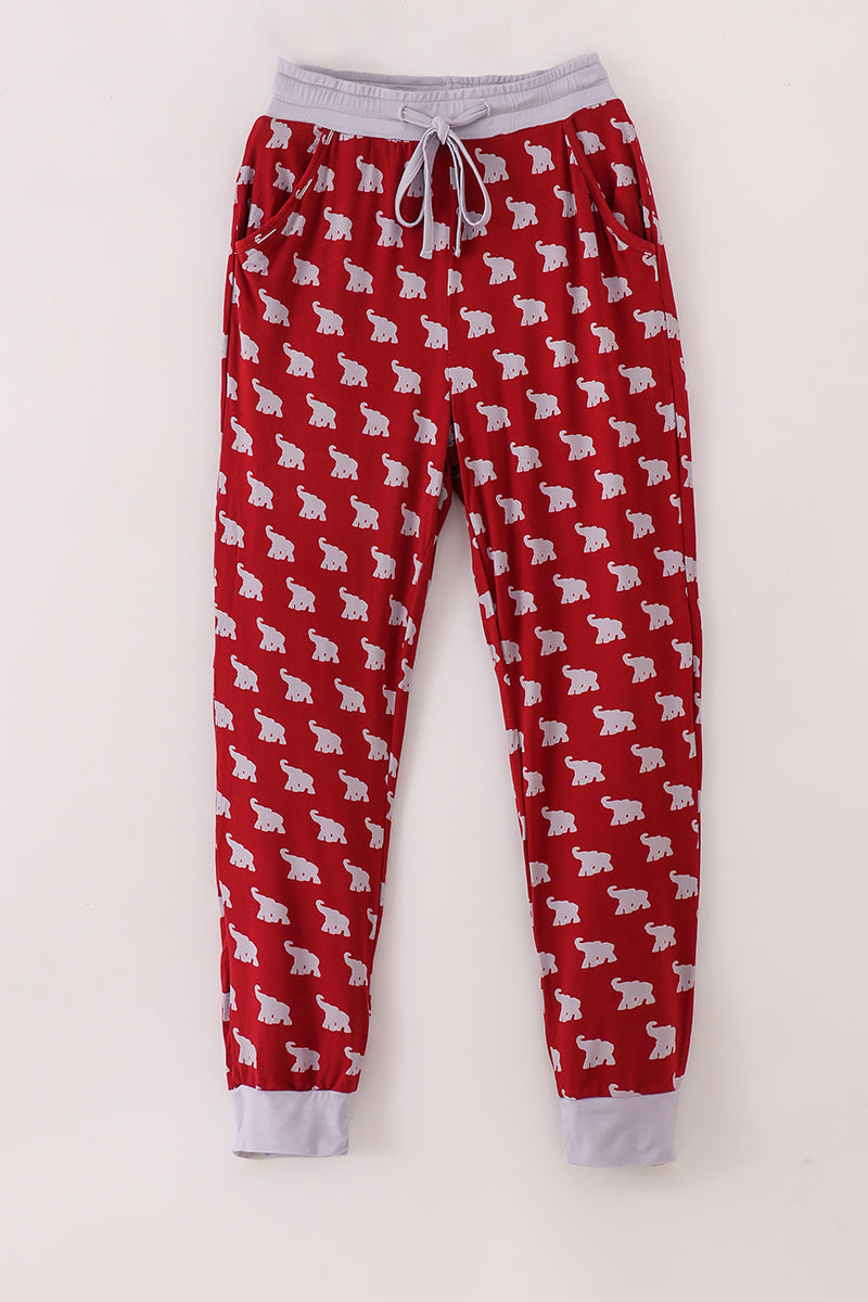 Alabama roll tide elephant print bamboo pajamas pants - Aaria Tees
