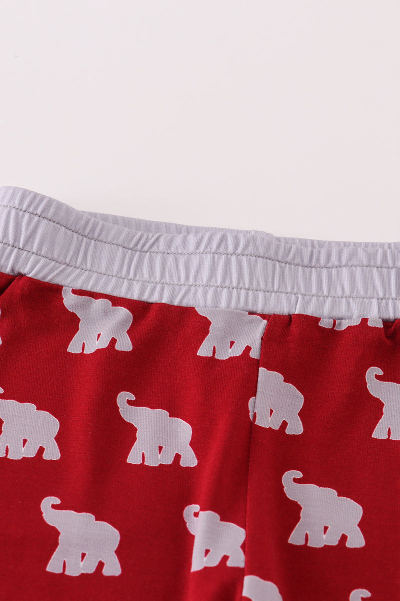 Alabama roll tide elephant print bamboo pajamas set - Aaria Tees Aaria Tees
