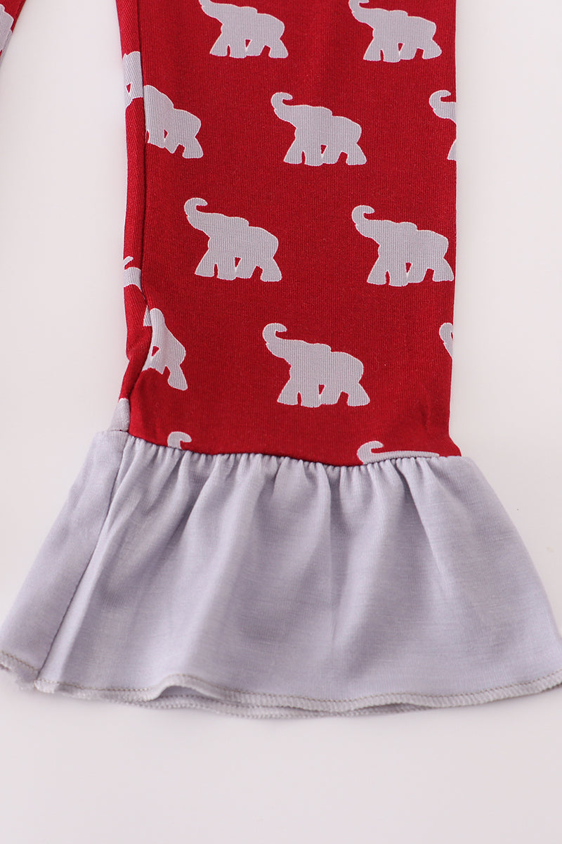 Alabama roll tide elephant print bamboo pajamas set - Aaria Tees Aaria Tees