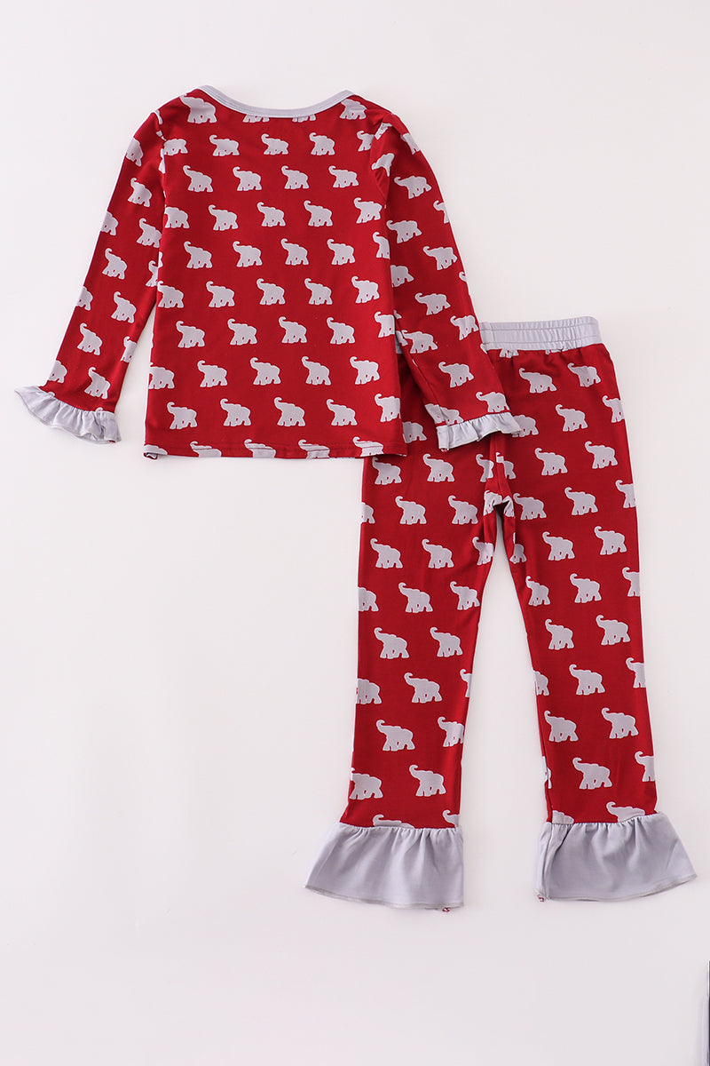 Alabama roll tide elephant print bamboo pajamas set - Aaria Tees Aaria Tees
