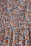 Fall floral print smocked mom dress - Aaria Tees Aaria Tees