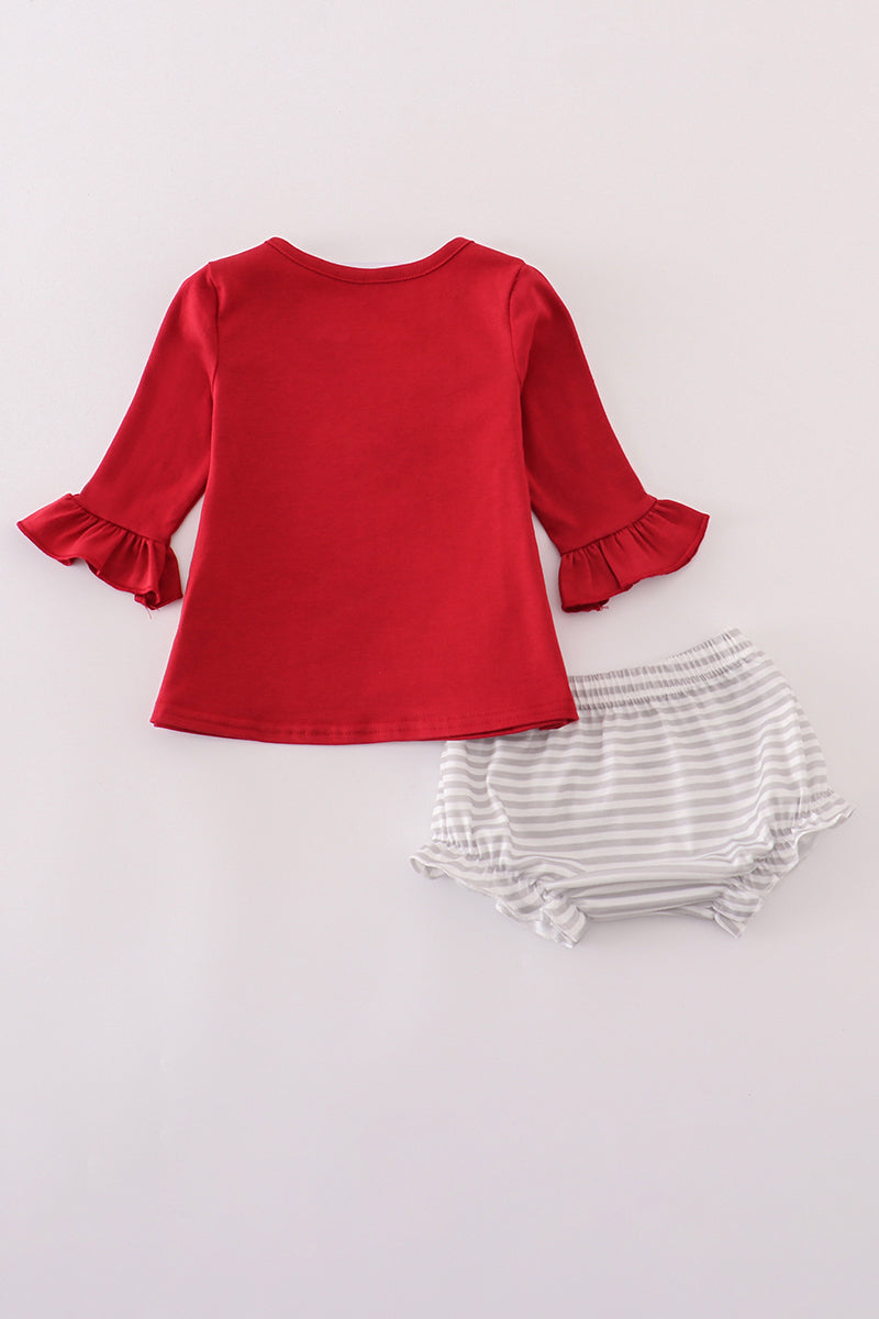 Alabama roll tide elephant applique ruffle bloomer set - Aaria Tees Aaria Tees