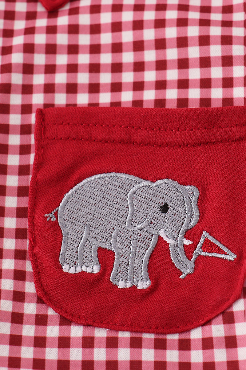 Alabama roll tide elephant embroidery button down shirt - Aaria Tees Aaria Tees