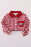 Alabama roll tide elephant embroidery button down shirt - Aaria Tees Aaria Tees