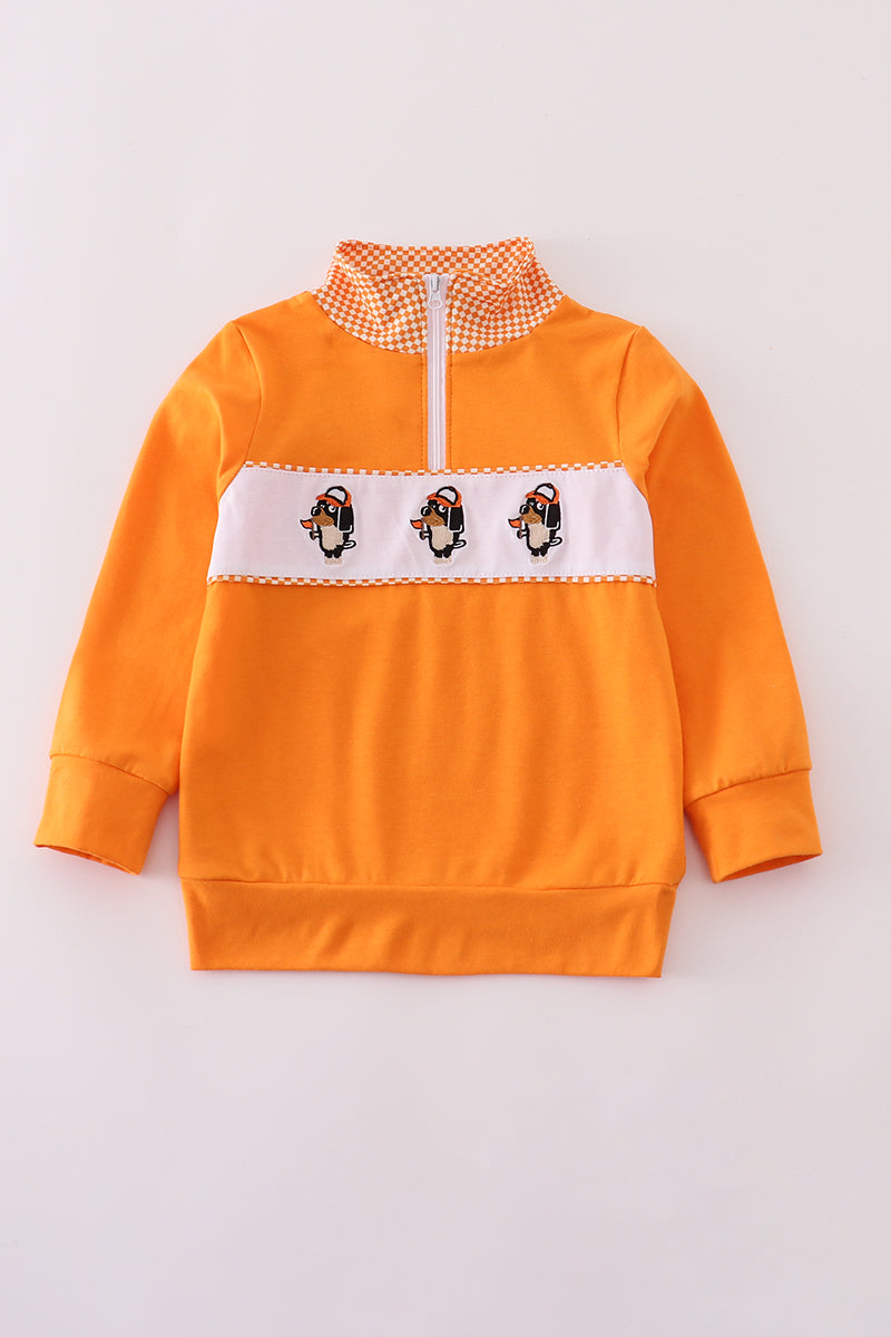 Orange Tennessee go vols applique pullover - Aaria Tees Aaria Tees