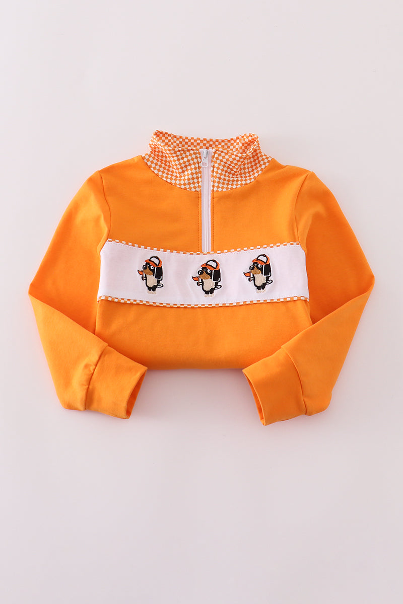 Orange Tennessee go vols applique pullover - Aaria Tees Aaria Tees
