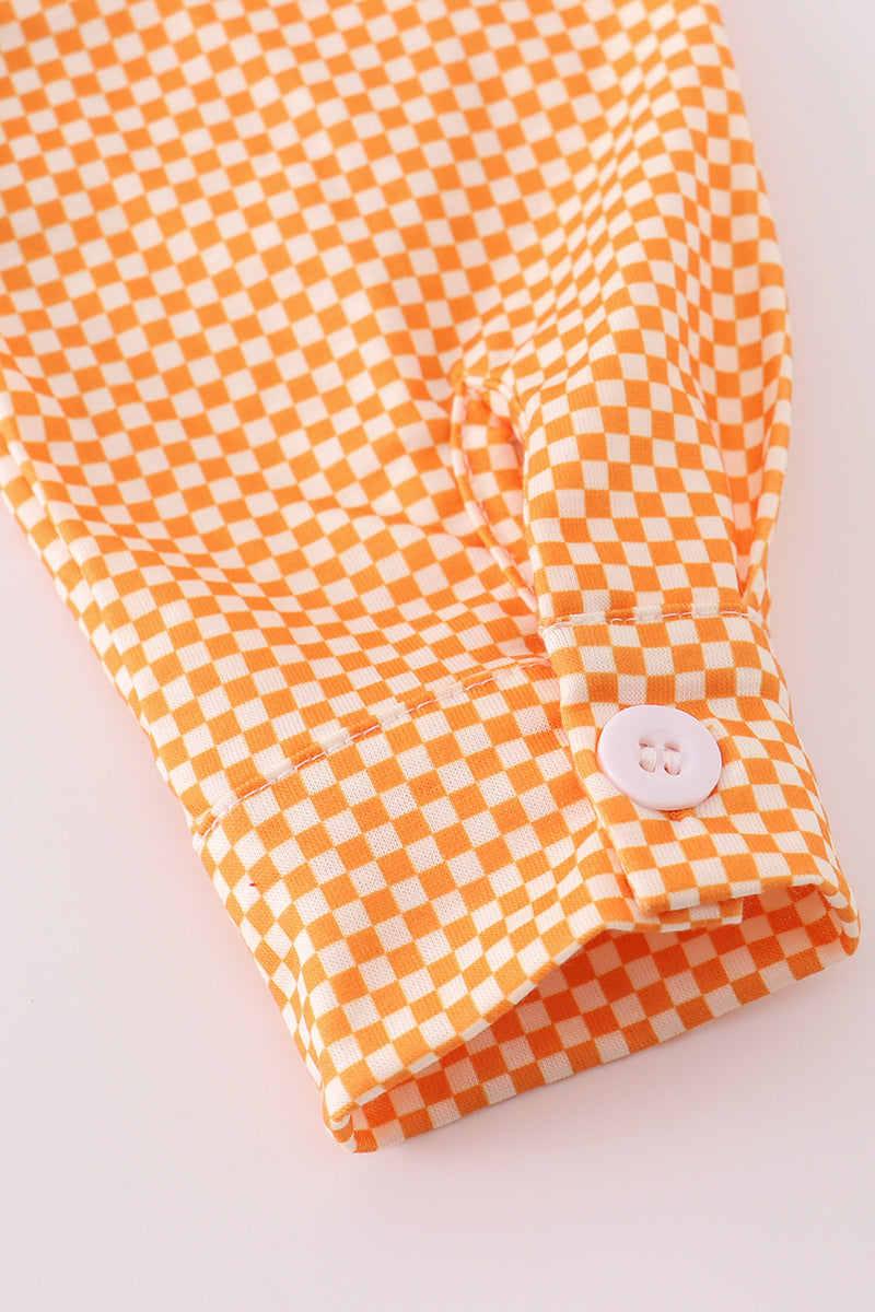 Orange Tennessee go vols applique button down shirt - Aaria Tees Aaria Tees