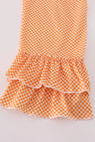 Orange Tennessee go vols applique ruffle pants set - Aaria Tees Aaria Tees