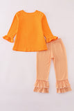 Orange Tennessee go vols applique ruffle pants set - Aaria Tees Aaria Tees