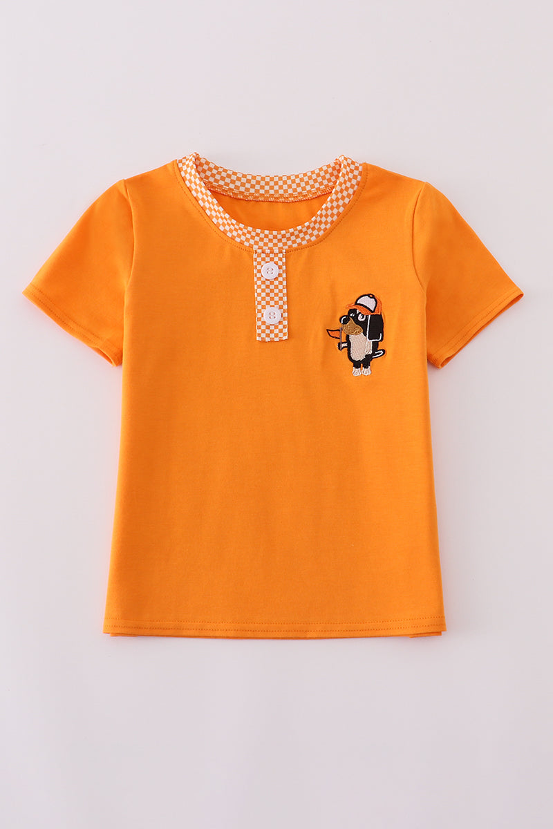 Orange Tennessee go vols embroidery top - Aaria Tees