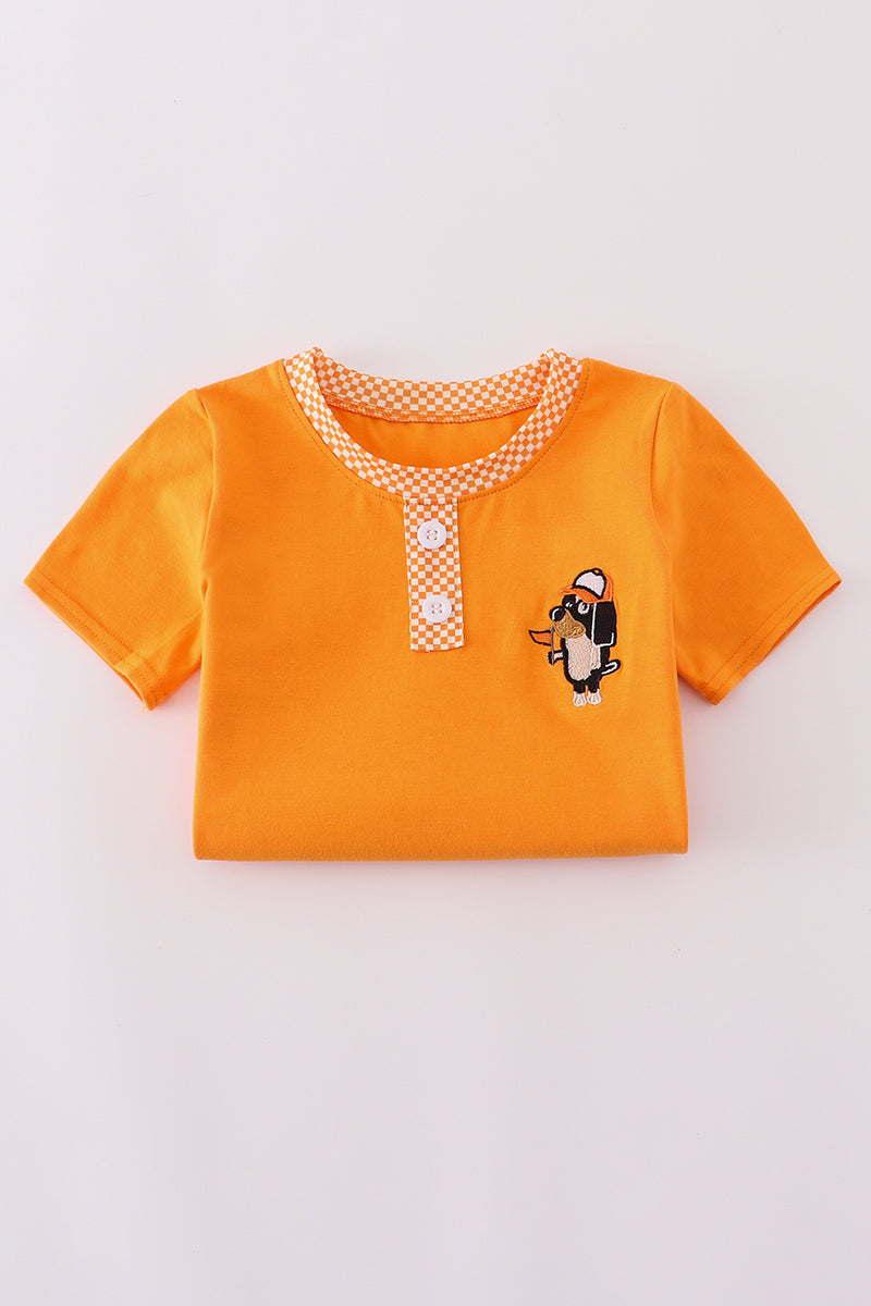 Orange Tennessee go vols embroidery top - Aaria Tees Aaria Tees
