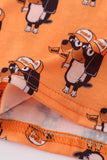 Orange Tennessee go vols print ruffle pajamas set - Aaria Tees Aaria Tees