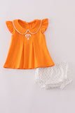Orange Tennessee go vols embroidery bloomer set - Aaria Tees Aaria Tees