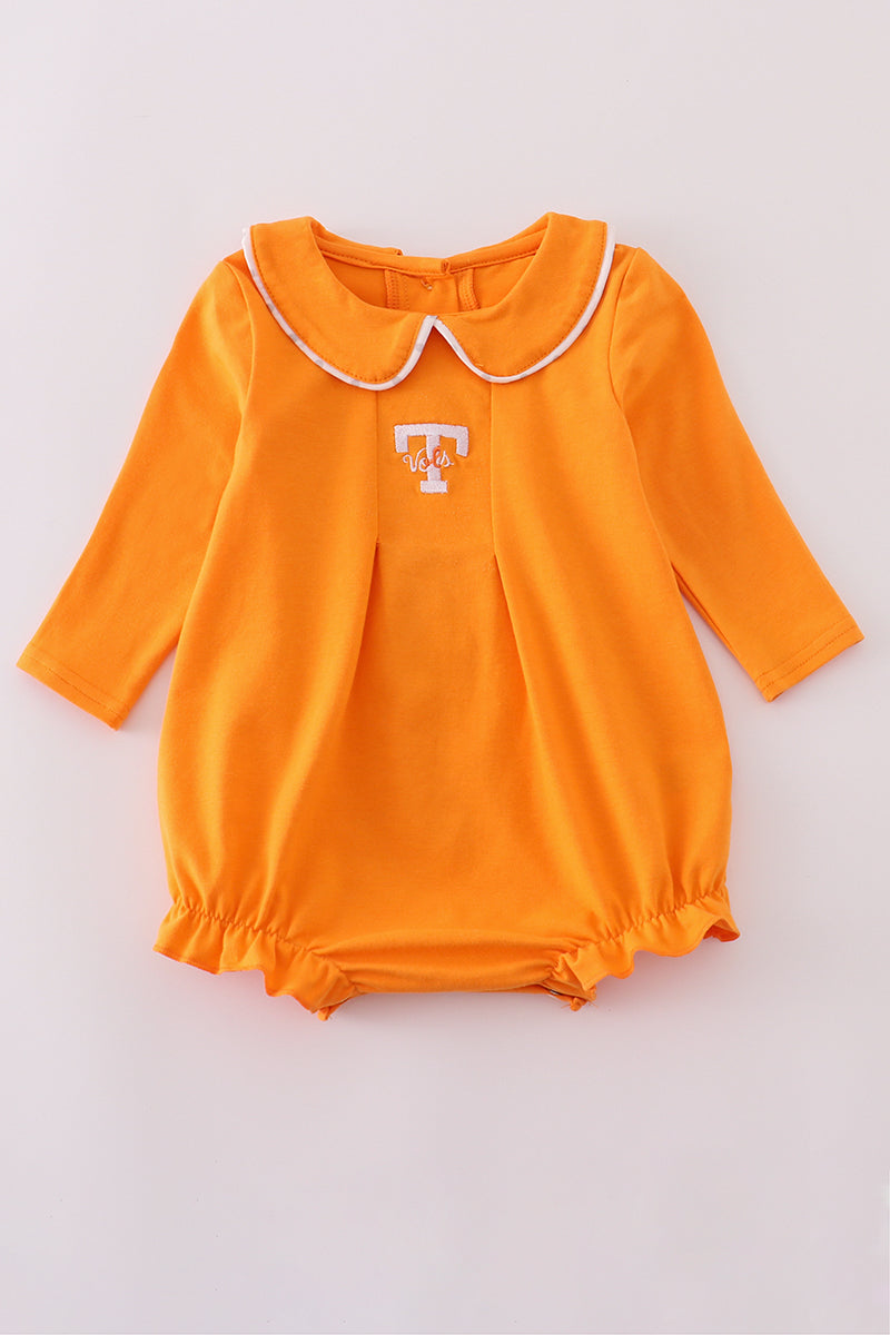 Orange Tennessee go vols embroidery bubble - Aaria Tees Aaria Tees