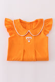 Orange Tennessee go vols embroidery ruffle pants set - Aaria Tees Aaria Tees