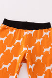 Orange Tennessee bamboo ruffle pajamas set - Aaria Tees Aaria Tees