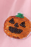 Pink ghost pumpkin sequin ruffle dress Aaria Tees