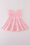 Pink ghost pumpkin sequin ruffle dress Aaria Tees