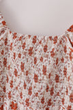 Fall floral print smocked mom dress - Aaria Tees Aaria Tees