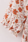 Fall floral print smocked mom dress - Aaria Tees Aaria Tees