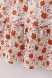 Fall floral print smocked mom dress - Aaria Tees Aaria Tees